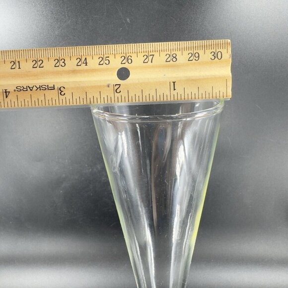 Venetian Clear Glass Champagne Flute Glasses Tall Elegant Delicate Italy Set 3 - Picture 5 of 16